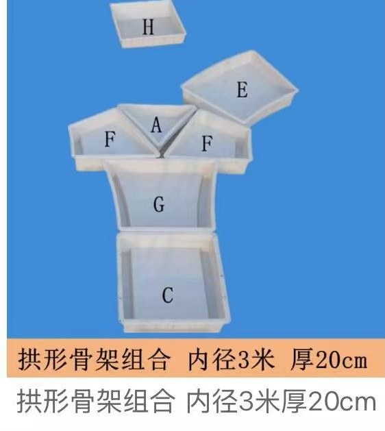 Arch Framework Set Mould, inner Ø3m, thickness 20cm