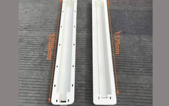 bridge railing standard section handrail and support beam mould pair 1295mm 1175mm