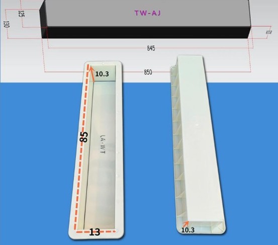 long strip railway trench cover mould 80x13x10.3cm TW-AJ with drawing